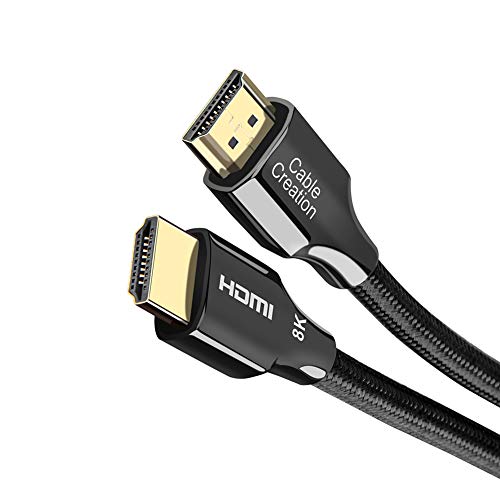 8K HDMI Cable 10 FT, CableCreation HDMI Ultra HD High Speed Cable 48Gbps,8K 60Hz, HDCP 2.2,4:4:4 HDR, eARC, Compatible with PS5, PS4, Xbox Series X, Xbox One, MacBook Pro 2021, QLED TV, Roku TV