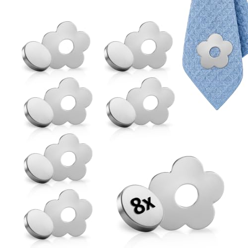 AUAUY 8 Pz Pesi Tovaglia Magnetici, Clip Tovaglia in Acciaio Inox, Fiore 1