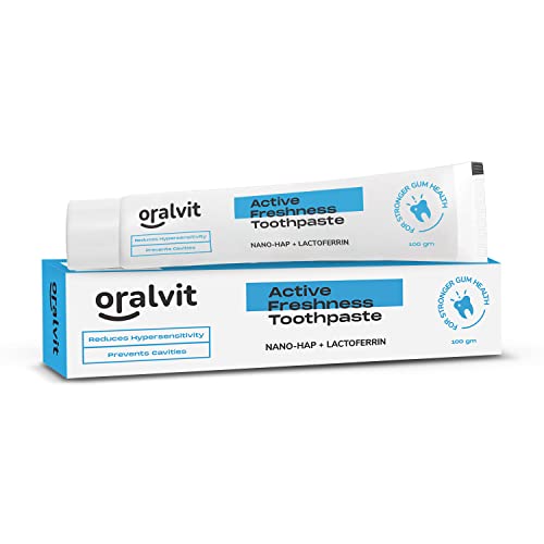 Oralvit Active Freshness Toothpaste With Nano-HAP & Lactoferrin | Daily Germ Protection| Cavity Repair | Daily Germ Protection | Eliminates Bad Breath- 100gm For Rs. 99 @ 67 %