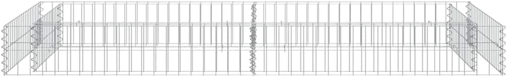 vidaXL Gabion Raised Bed - Durable Galvanized Steel Garden Planter - Rustproof, Weather-Resistant and Easy Assembly - Silver, 78.7"x39.4"x7.9"