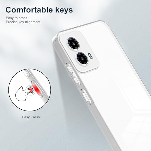 WOKEZ Genomskinligt telefonfodral för Motorola Moto G34 5G