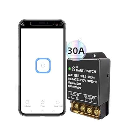 QIACHIP 30A Interruptor inteligente inalámbrico WiFi de alta potencia, módulo DIY control remoto ewelink APP, temporizador, compatible con Alexa y Google Home | Ya disponible en tu tienda friki favorita! En mundofriki.es!