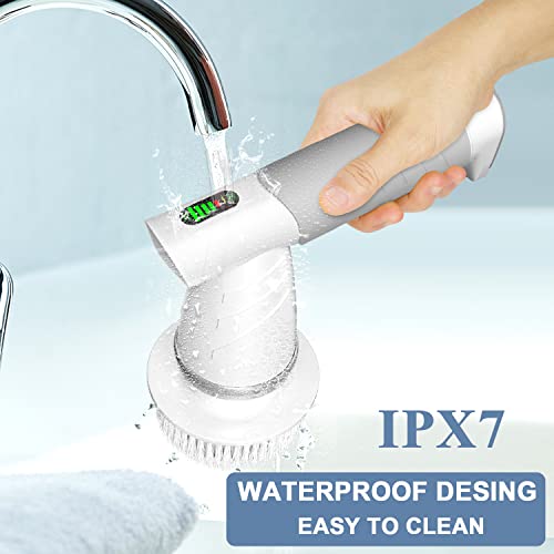 Iezfix Electric Spin Scrubber, Bathroom Scrubber Electric Cleaning Brush X02 Pro, Dual-Speed Power Shower Scrubber Cleaner Brush With 9 Scrub Brush Heads For Cleaning Tub,Tile,Floor,Stove,Sink,Kitchen #TOP6
