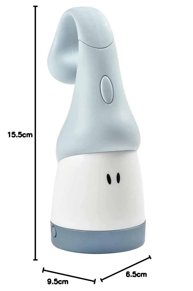 BÉABA - Lampka nocna dla dzieci i niemowląt - bezprzewodowa - delikatne światło - ergonomiczna: można ją zawiesić na uchwytach i na łóżeczku z kratką - czas świecenia 90 godzin - może być używana jako latarka - niebieska