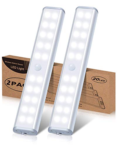 Led-sensorverlichting, kastverlichting, 20 leds, draadloze oplaadbare cabineverlichting