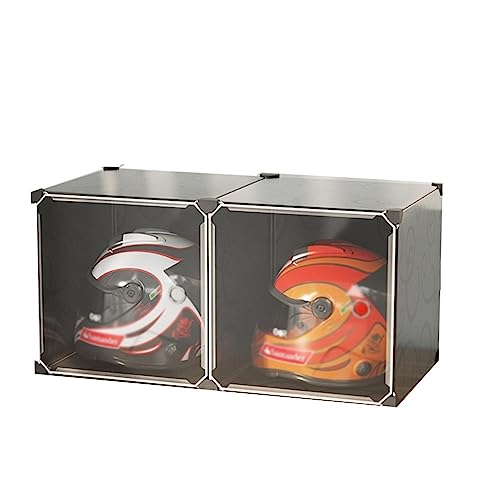 Helmet Display Case Motorcycle Helmet Storage Cabinet, Acrylic Box Square Case Protected Cabinet Protection Storage Cover CollectionsFor Clothing, Bags, Books ( Color : Black , Size : 72x36.5x36.5cm )