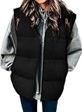 Zeagoo Puffer Vest Women Sleeveless Lightweight Quilted Jacket Stand Collar Zip Up Down with Pockets Winter Outerwear 2025