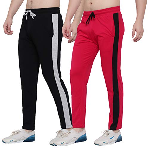 Image of FASHA Men's Cotton Track Pant | Men's Casual Wear Trousers Pack of 2