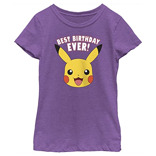 Fifth Sun Pokemon Pikachu Best Bday Girls Short Sleeve Tee Shirt