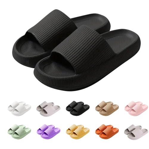Cloud Slides for Women and Men with Arch Support Pillow Soft Slip On Sandals Pillow Slippers for Women Shower House Shoes Cloud Sandals Indoor Outdoor Slides Bathroom Comfortable Lightweight Unisex
