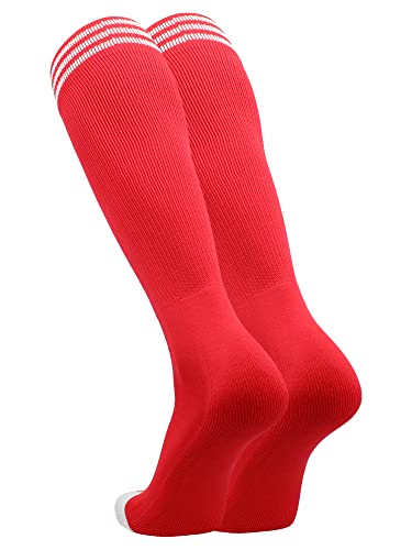 Image of TCK Striped Soccer Socks for Kids, Youth & Adults - Over the Calf Tube Socks for Men & Women, Baseball & Football Team Sports