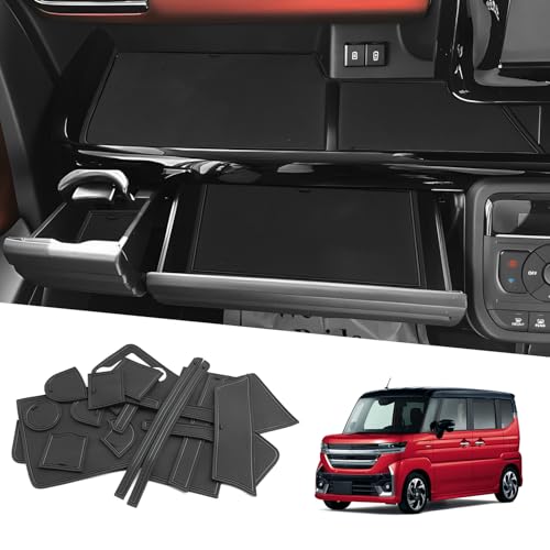 HUAHAO スズキ スペーシア スペーシアカスタム mk54s mk94s専用 インテリアラバーマット スペーシアmk54s ラバーマット 車用ノンスリップマット 滑り止め 傷防止 内装保護 スペーシアカスタム内装アクセサリー カスタムパーツ 21枚 (