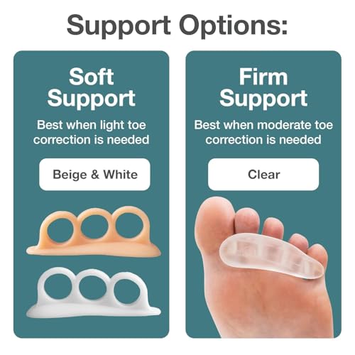 Image of Toe Separator for Feet Toe Spacers Correct Toes Yoga Silicone Hammer Toe Corrector for Women & Men Correct Toe Straighteners for Overlapping Toes (All Finger Toe Separator) (MAX)