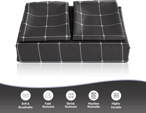 Lazzaro Single Duvet Cover Set - Premium Microfiber Duvet Cover Single (135 x 200 cm) 2 PCs - Ultrasoft Hypoallergenic Reversible Quilt Cover Bedding Set With Zipper Closure - Cosy Home Interiors Lazzaro Single Duvet Cover Set - Premium Microfiber Duvet Cover Single (135 x 200 cm) 2 PCs - Ultrasoft Hypoallergenic Reversible Quilt Cover Bedding Set With Zipper Closure - Image 5