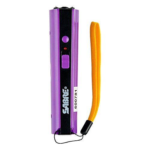 SABRE Concealable Stun Gun & LED Flashlight—Delivers 0.845 Pain Inducing microCoulombs & 100