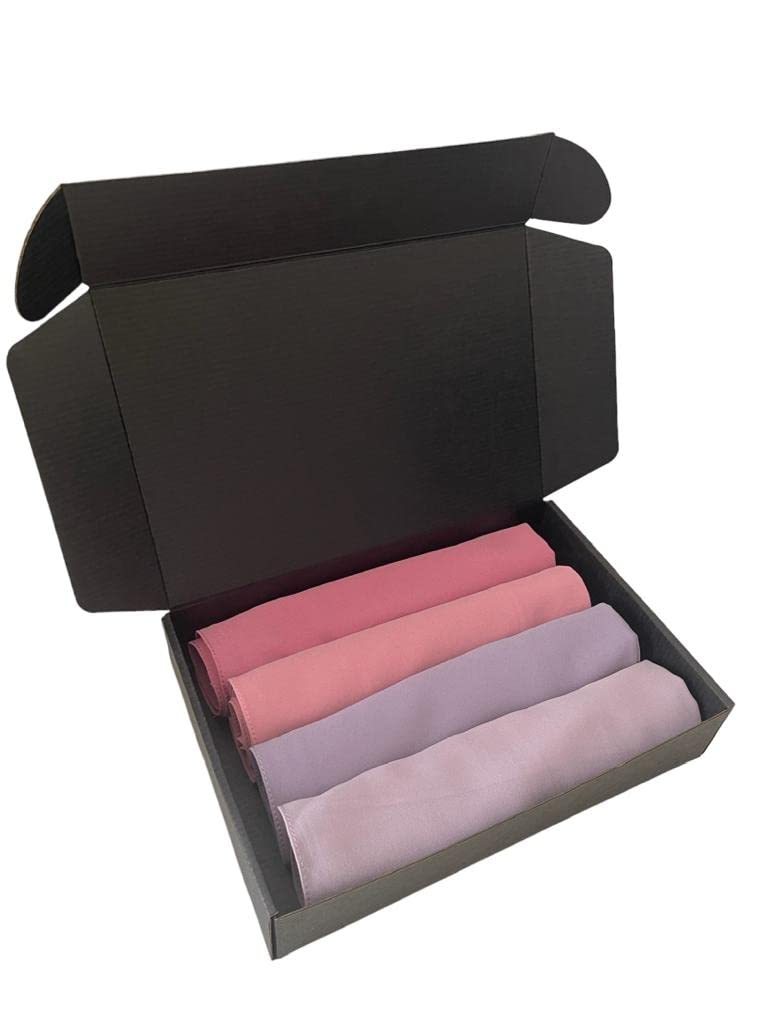 Hijab Scarf Gift Box 4 pieces for Women Soft Chiffon Hijab Long Scarf 180 * 70cm
