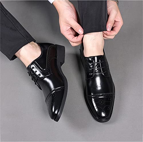 Men's Formal Shoes Lace Up Oxfords Non-Slip Brogues Derbys Comfortable Business Wedding Shoes3