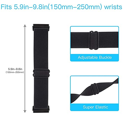 Pack of 2 wristbands for Fitbit Versa 3 wristband/Fitbit Sense bracelet, fabric nylon solo loop - Image 2