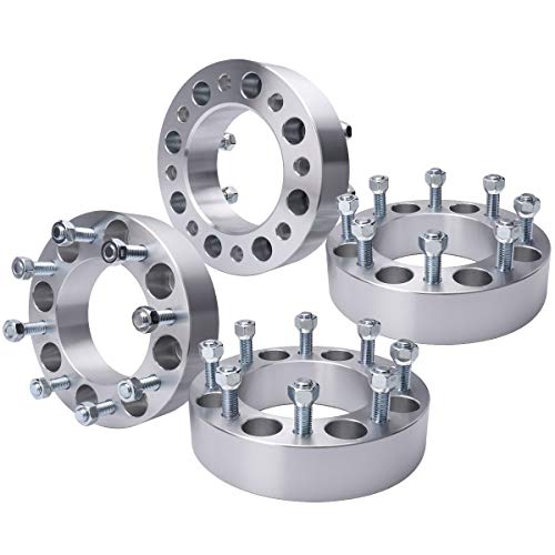 MAYASAF Wheel Spacers [2" THICK, 4 PACK, 8 Lugs] for Ford 1999-04 F-250/F-250 Super Duty/F-350/F-350 Super Duty, 2000-02 Excursion, 8x6.63 Bolt Pattern, 125mm Hub Bore, 14x2 Studs