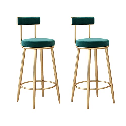 Taburete de Bar, Juego de taburetes de bar para mostrador, altura de mostrador, taburetes de bar para desayuno, cocina, sillas de bar tapizadas en terciopelo, altura de mostrador, capacidad de 150 kg/