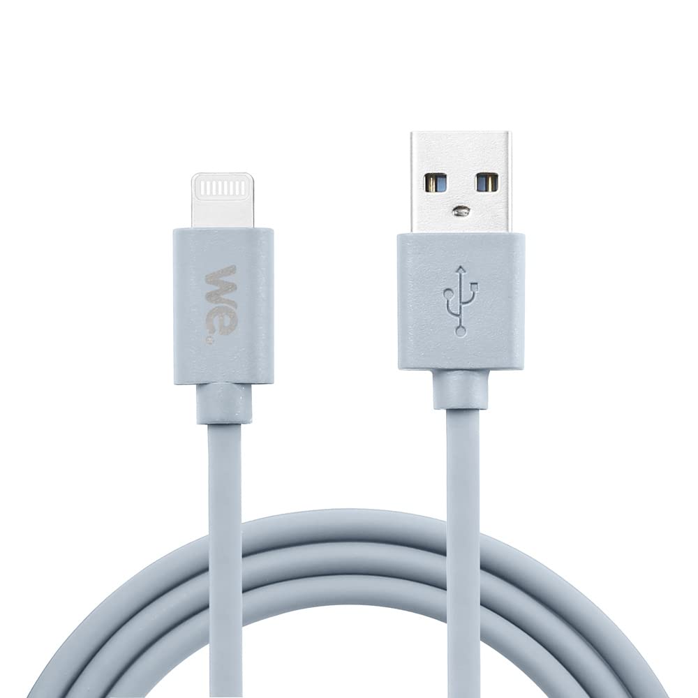 WE Cavo USB a Lightning in silicone, 1 metro, certificato MFi, ricarica e sincronizzazione dei dati, blu