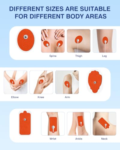 Image of 20 Pack Large TENS Unit Replacement Electrode Pads, Orange