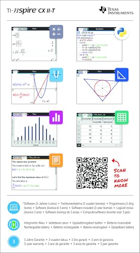 Image of TI-Nspire CX II-T Advanced graphing Calculator Plus Computer Software