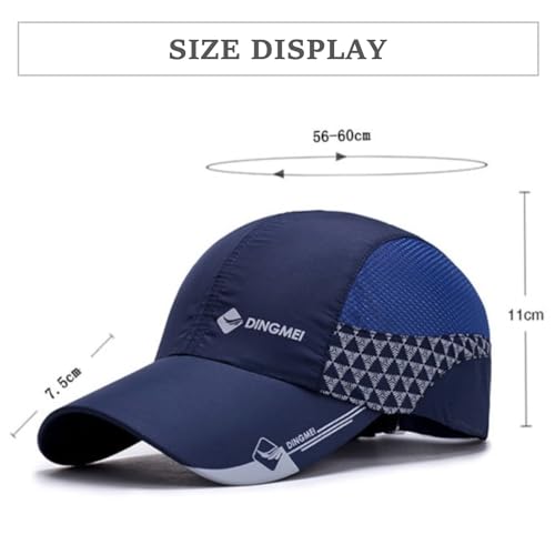 Image of Quick Dry Fit Baseball Cap - Water Repellent Sun Hat for Fishing, Running, Hiking, Golf, Surfing, Sailing, Boating