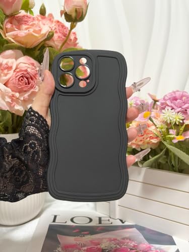 Coque iPhone 15 Pro Max design cadre ondulé noir esthétique - 3