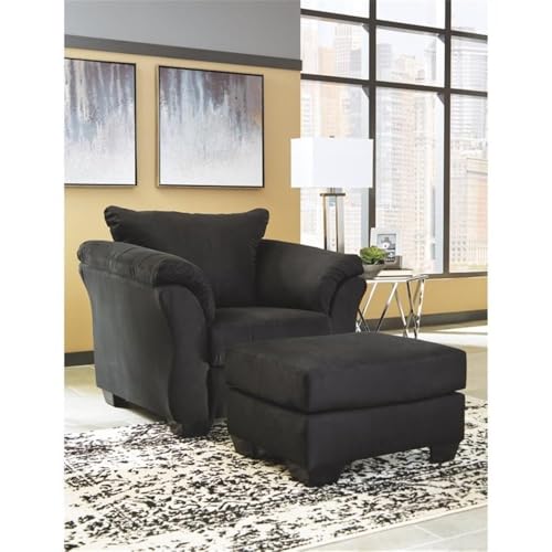 Sillón contemporáneo acolchonado negro miniatura 4