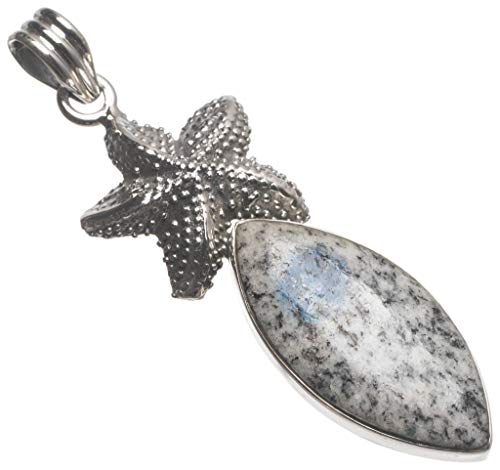 K2 Azurite pendentif argent 925 StarGems artisanat de luxe T1800