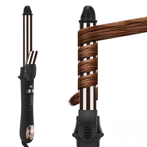 Rotating Curling Iron 25mm/1 inch Automatic Hair Curler for Big Curler Nano Titanium Coating Curling Tongs LCD Display Auto-Shut Off & Dual Voltage Negative Ion 120-210