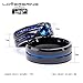 LOVERSRING Couple Ring Bridal Set His Hers Women Black Gold Filled Blue Agate Men Stainless Steel Wedding Ring Band
