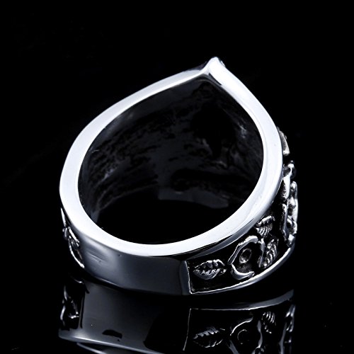 Image of Genuine Stainless Steel Ring Jewelry for Men Fashion Punk Biker Skull Rings
