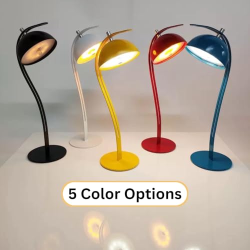 Image of NYRWANA Table Lamp for Study Room, Study Lamp, 3 Modes Touch Control LED Desk Lamp, Study Table Lamp, Lamp Light for Study, Diwali Gifts for Family & Friends, Desk Lamp - USB-C Rechargeable (Red)