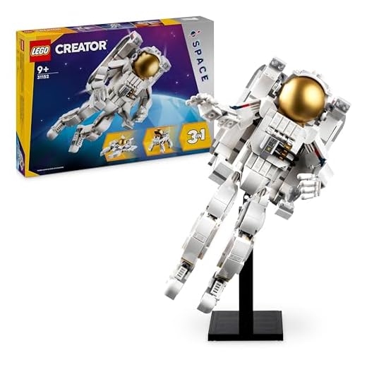 LEGO Creator 3in1 Space Astronaut Toy to Dog Figure to Viper Jet Model Kit, Educational Set for Boys, Girls & Kids Aged 9 Plus and Teenagers Kids' Bedroom Accessories, Space-Themed Gift Idea 31152
