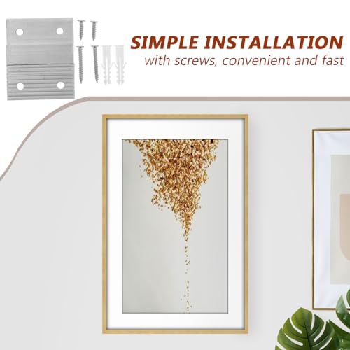 Image of OSALADI 1set Z-Shaped French Cleat Picture Hanging Kit Heavy Duty Interlocking Wall Mount Bracket for Mirrors Whiteboards and Art Easy Installation Hardware Screws Durable Design