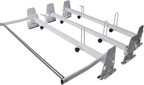 Miniatura 8 de Mountainpeak Escalera ajustable para techo de furgoneta con rodillo de carga para Chevy Express, Ford, E-Series GMC Savana, furgonetas de tamaño