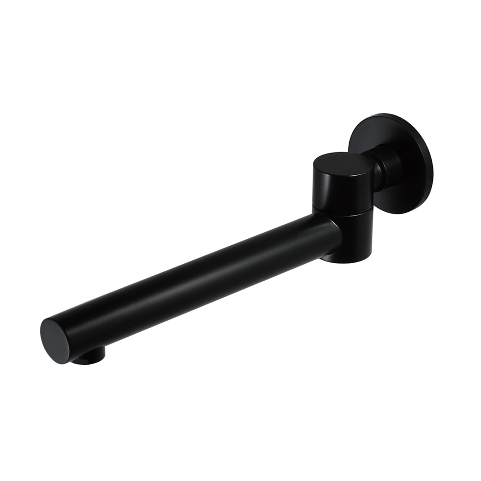Bec de robinet de baignoire en laiton noir mat au design épuré et contemporain