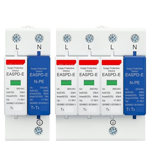 Parafoudre basse tension AC 385V 4P T1 T2 50KA pour installation solaire