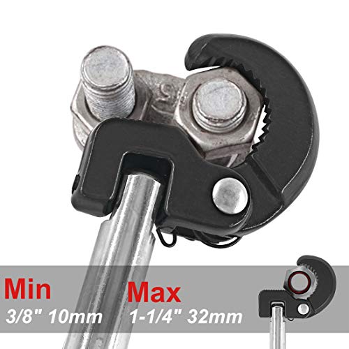 HAUTMEC Basin Wrench Capacity of 3/8-Inch to 1-1/4-Inch, 10-Inch Reach PL0024