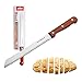 Brotmesser, Edelstahlklinge, Klingenlänge 20cm, Klingenblatt mit scharfem Wellenschliff, bequemer Holzgriff, rostfrei, lebensmittelecht
