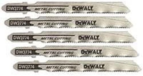 DEWALT - DW3776-5 Jigsaw Blades Thin Metal Cutting T-Shank 3-Inch 24-TPI 5-Pack (DW37765)