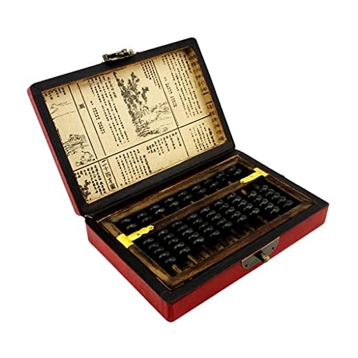 miniräknare Kulram 9 Kolumn Vintage Kinesisk Träpärla Aritmetisk Abacus Med Box Ancient Calculator Secolable Gift Med Engelska Manuell kalkylator gåva