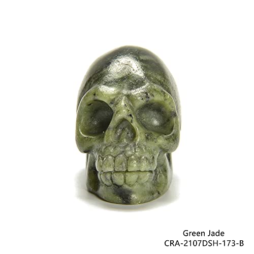 JM Design Natural Gemstone Crystal Hand Carved Halloween Skulls Size 2'' Sold by Piece4