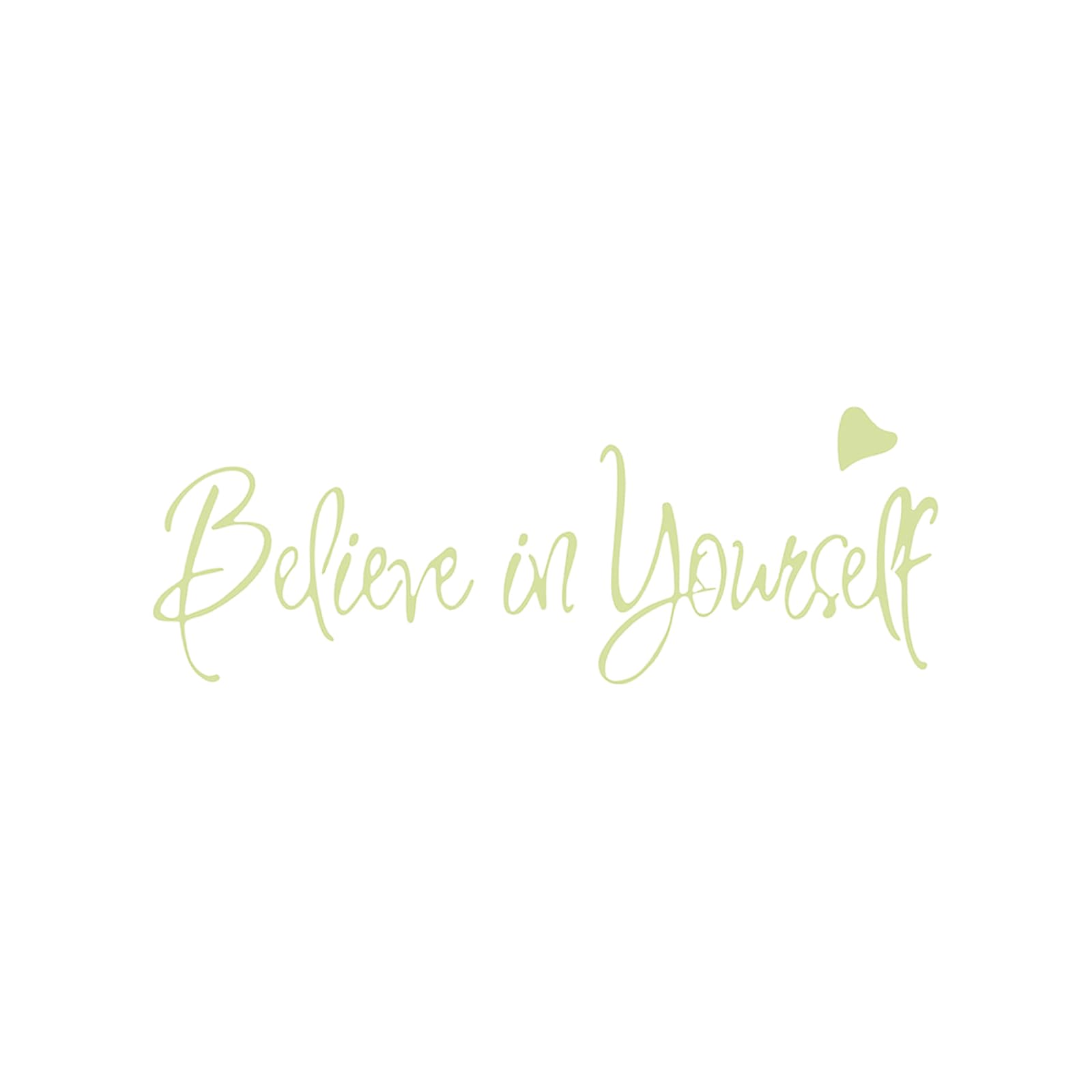 Sgphrzlt Green Glow In The Dark Believe In Yourself Wall Stickers, Self-Adhesive Inspirational Motivational Quotes Wall Sayings Decals Peel And Stick, Removable Positive Affirmations Decor For Office