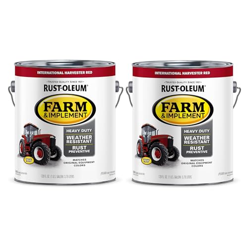 Image of Rust-Oleum 280167-2PK Farm & Implement Enamel Paint, Gallon, International Harvester Red, 2 Pack