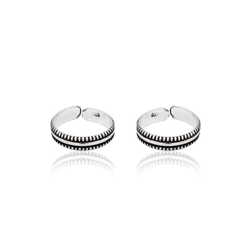 Buy 925 Oxidised Silver Mehak Toe Ring Online | Gift for Every Occassion | With Certificate of Authenticity and 925 Stamp | 6 Month Warranty-image-28