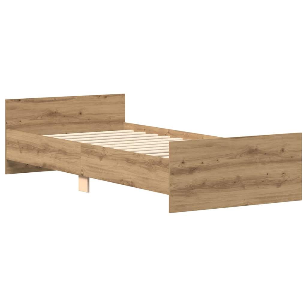 vidaXL Giroletto Senza Materasso Rovere Artigianale 100x200cm
