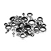 KJAOYU Complete Fishing Gear Upgrade: 45-Piece Stainless Steel and Ceramic Fishing Rod Guides Line Rings Set with Top Tips - Ideal for Rock Casting Enthusiasts